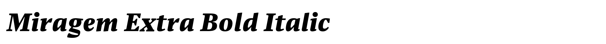 Miragem Extra Bold Italic image